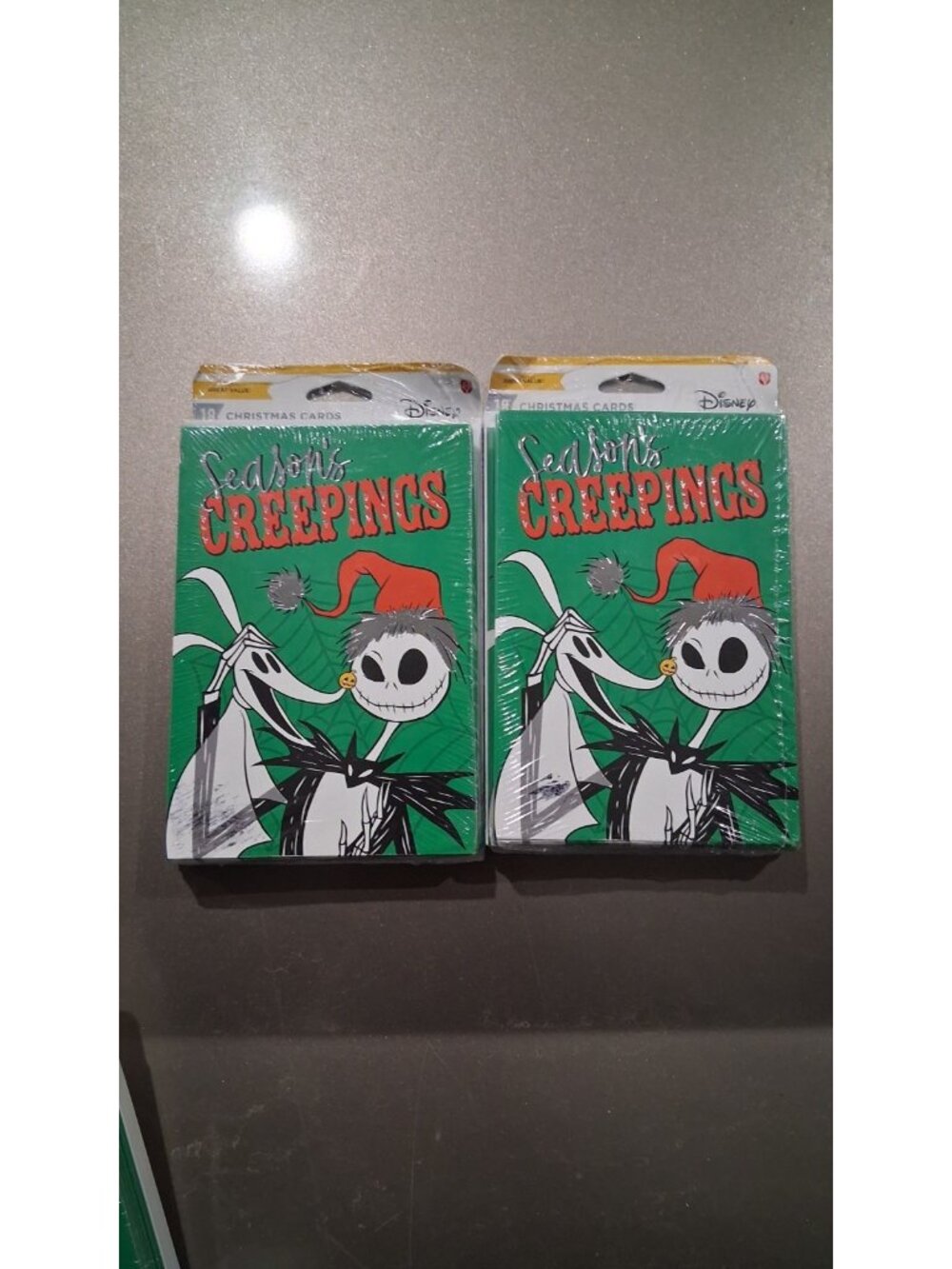 Nightmare Before Christmas Disney Holiday Greetings Cards 18 Per Pack Lot Of 2
